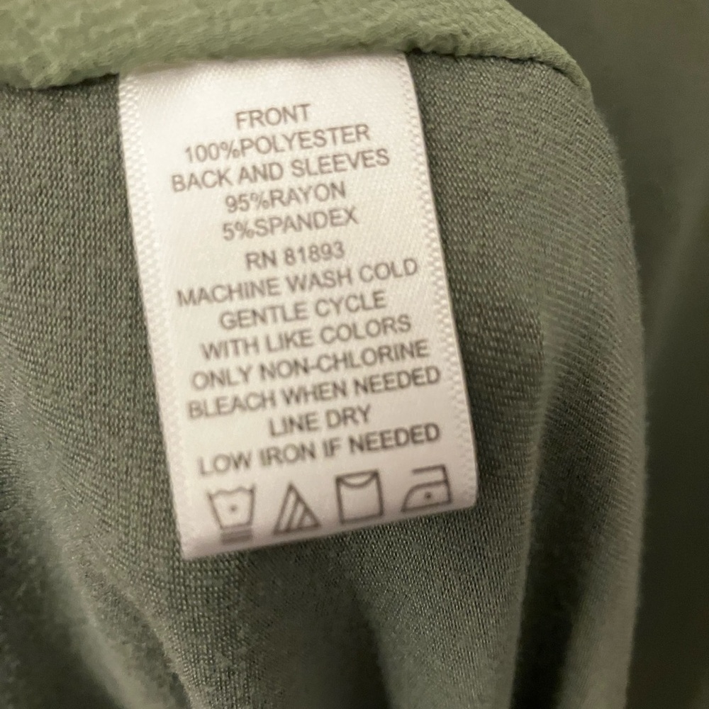 H by Halston Olive Green V-Neck Twist Front Tunic - Picture 4 of 4